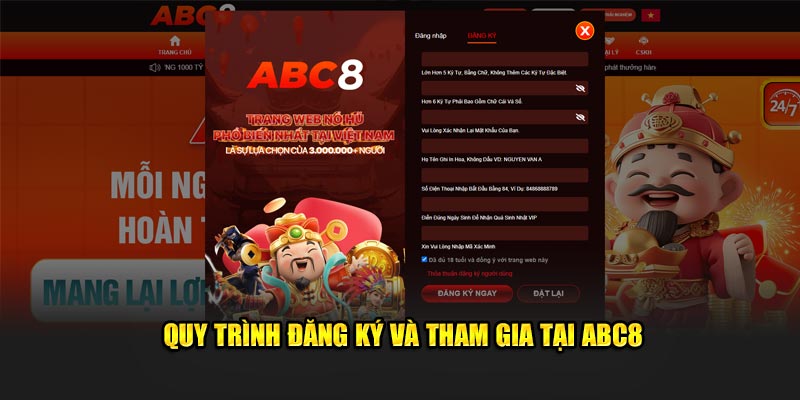 quy trình đăng ký và tham gia tại abc8